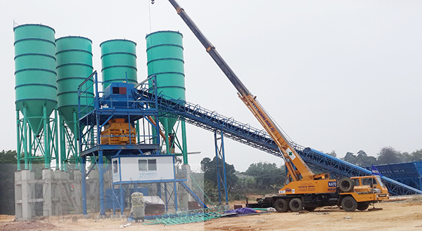 長城建機越南hzs180攪拌站